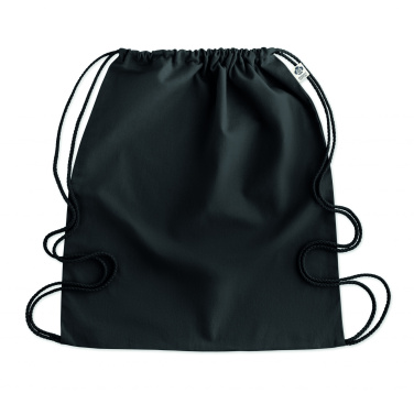 Logo trade promotional giveaways image of: Organic cotton drawstring bag