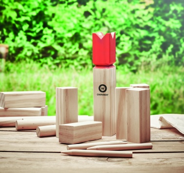 Logo trade promotional gifts image of: Pinewood outdoor throwing game