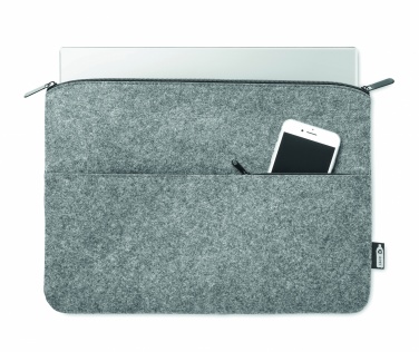 Logo trade business gift photo of: RPET felt zipped laptop bag
