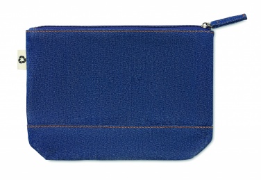 Logo trade corporate gift photo of: Recycled denim cosmetic pouch