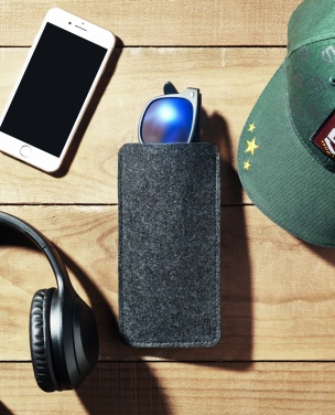 Logo trade promotional gifts image of: RPET felt glasses case