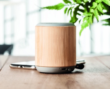 Logotrade promotional product image of: 5.3 wireless bamboo speaker