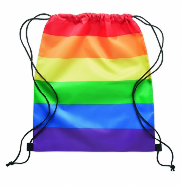 Logotrade promotional merchandise photo of: Rainbow RPET drawstring bag