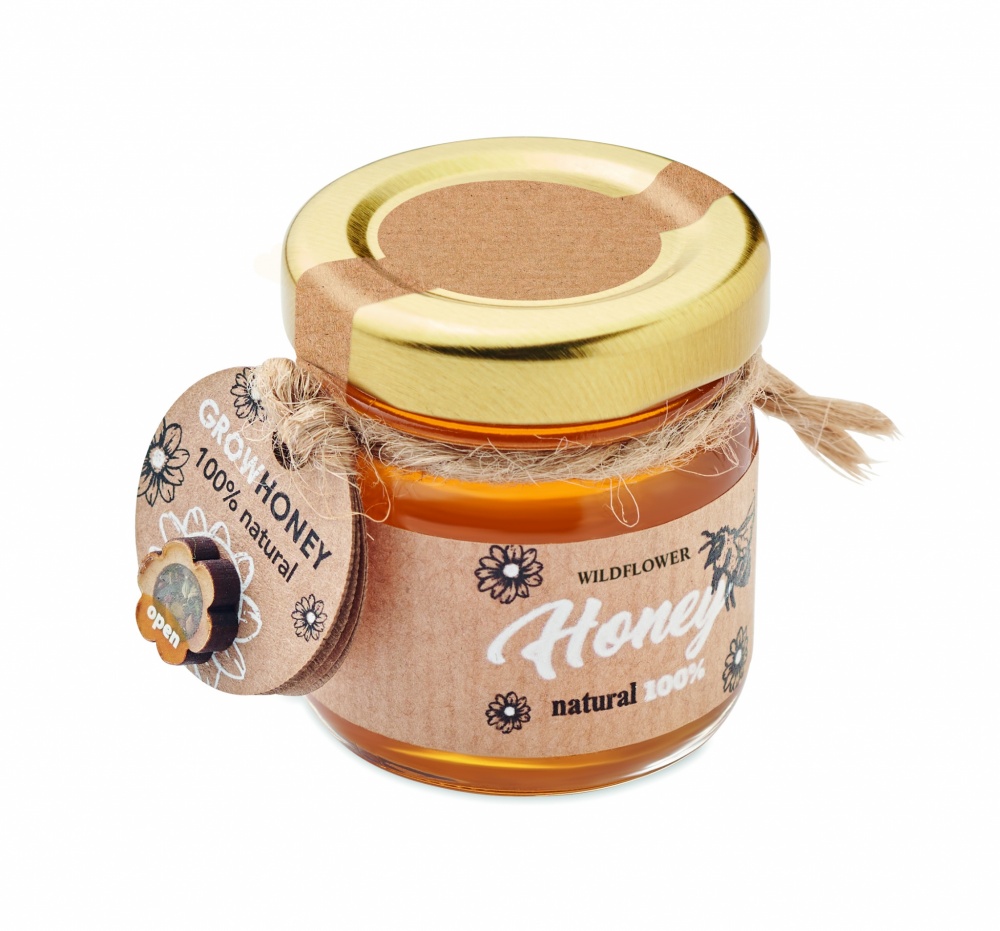 Logotrade promotional gift image of: Wildflower honey jar 50 gr