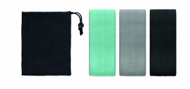 Logotrade advertising product picture of: Set of 3 fitness bands in pouch