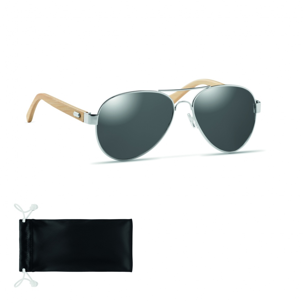 Logotrade promotional giveaways photo of: Bamboo sunglasses in pouch TARTU