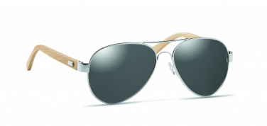 Logo trade corporate gifts image of: Bamboo sunglasses in pouch TARTU