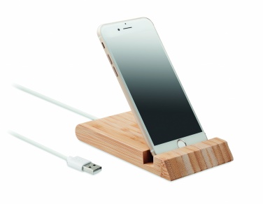 Logotrade promotional merchandise photo of: Bamboo wireless charger  10W ODOS