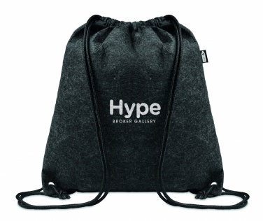 Logotrade promotional merchandise photo of: RPET felt drawstring bag