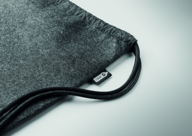 Logo trade promotional gift photo of: RPET felt drawstring bag