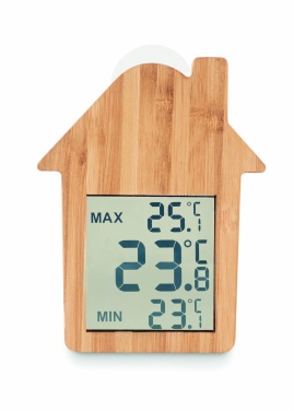 Logo trade business gift photo of: Bamboo weather station HISA