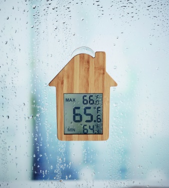 Logotrade promotional giveaway picture of: Bamboo weather station HISA