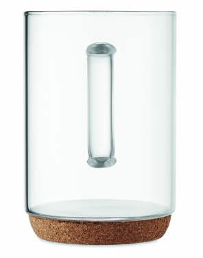 Logotrade promotional item picture of: Glass mug 400ml with cork base