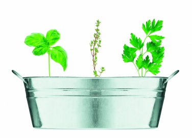Logotrade promotional items photo of: Zinc tub with 3 herbs seeds