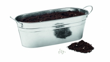 Logo trade promotional giveaways image of: Zinc tub with 3 herbs seeds
