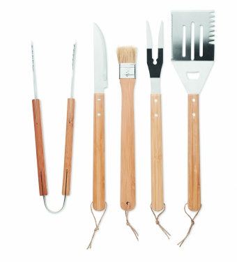 Logo trade promotional giveaways picture of: 5 Barbecue tools in pouch