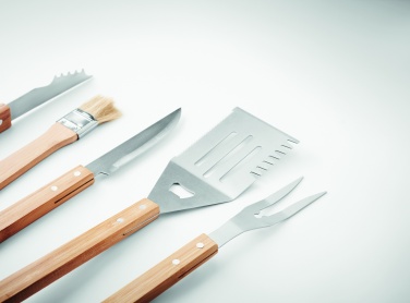 Logo trade promotional giveaways image of: 5 Barbecue tools in pouch