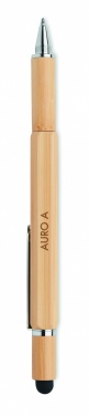 Logo trade promotional giveaways picture of: Spirit level pen in bamboo