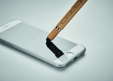 Logo trade promotional giveaway photo of: Spirit level pen in bamboo