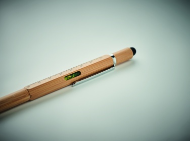 Logotrade promotional merchandise image of: Spirit level pen in bamboo