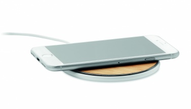 Logo trade promotional merchandise image of: Bamboo wireless charger 10W