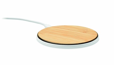 Logotrade advertising product picture of: Bamboo wireless charger 10W