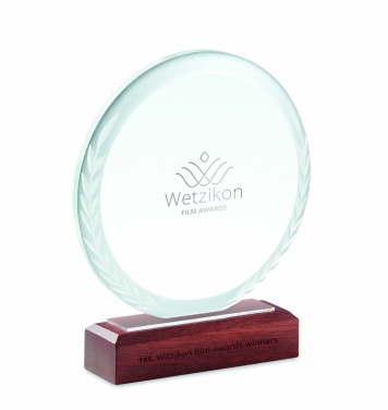 Logo trade promotional giveaways image of: Round award plaque