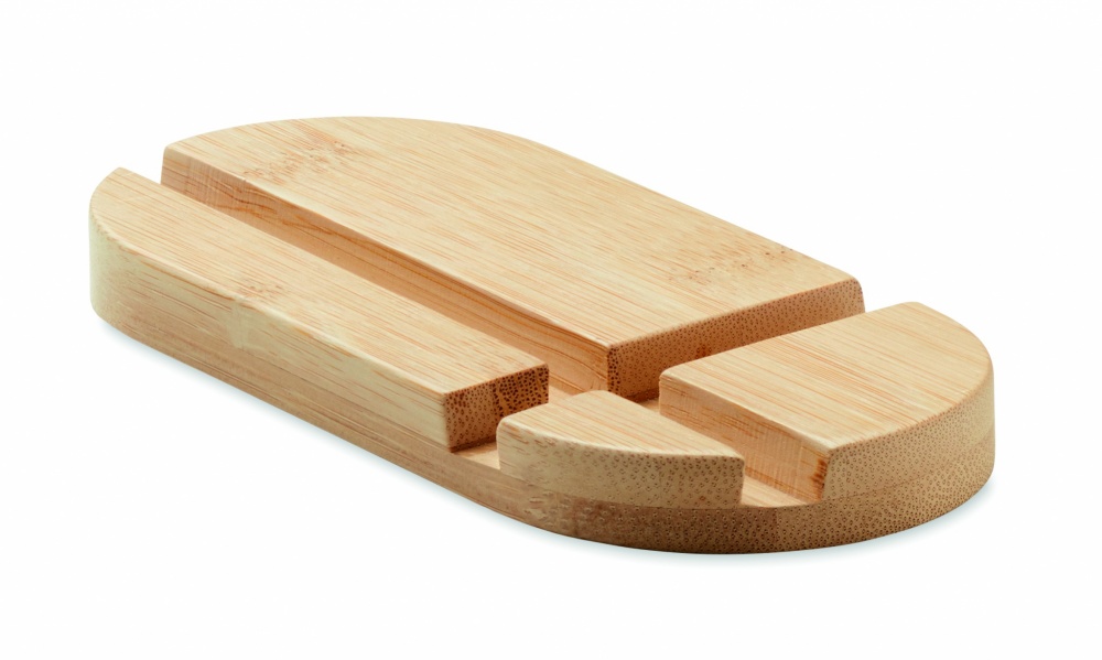 Logo trade promotional products picture of: Bamboo tablet/smartphone stand