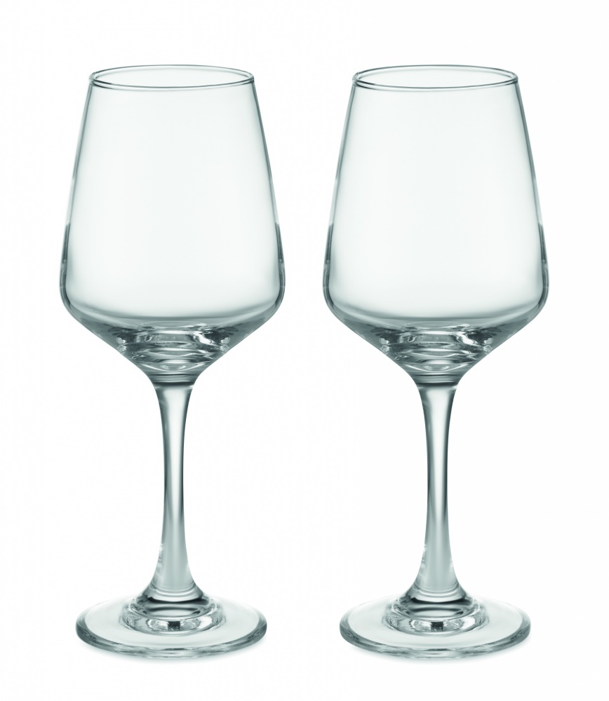 Logo trade advertising products picture of: Set of 2 wine glasses