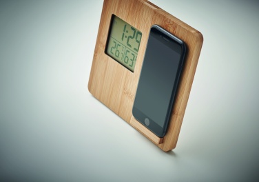 Logo trade corporate gift photo of: Bamboo weather station 10W