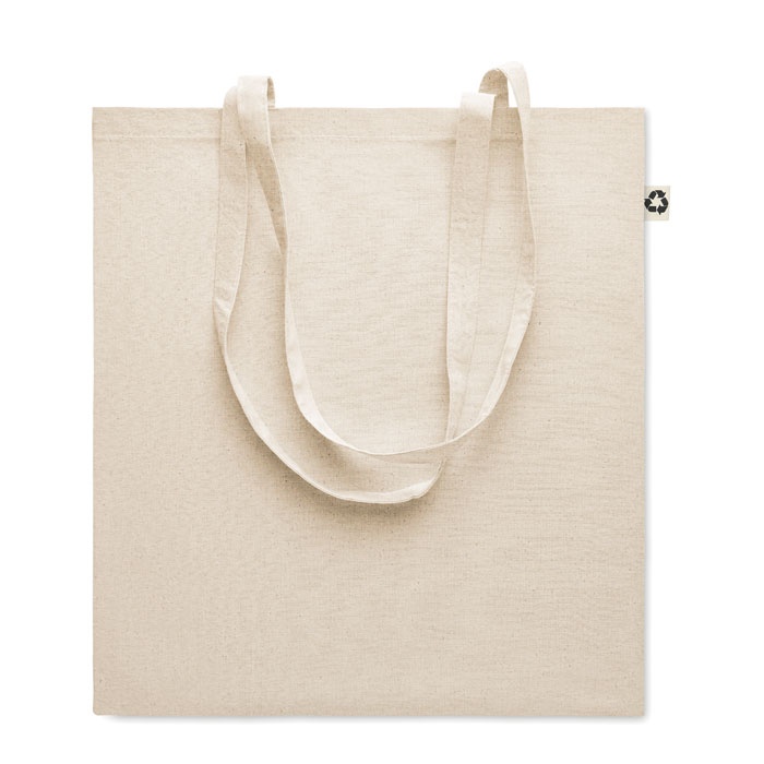 Logo trade promotional giveaways image of: Recycled cotton shopping bag