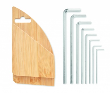 Logotrade promotional item picture of: Hex key set in bamboo