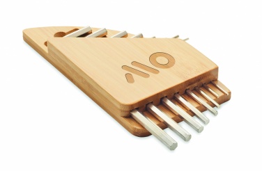 Logotrade advertising products photo of: Hex key set in bamboo