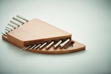 Logo trade advertising products picture of: Hex key set in bamboo