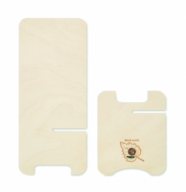 Logotrade promotional items photo of: Birch Wood phone stand