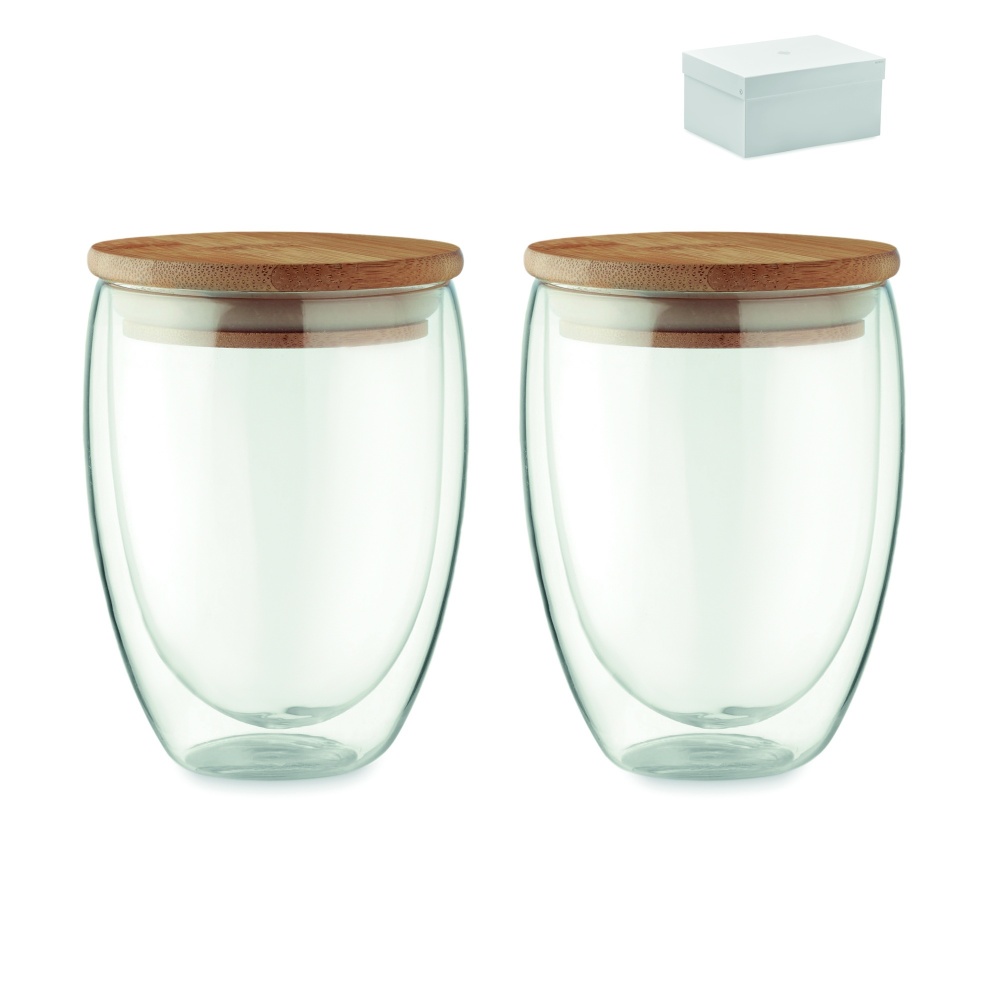 Logo trade advertising products image of: Set of 2 glasses 350 ml in box