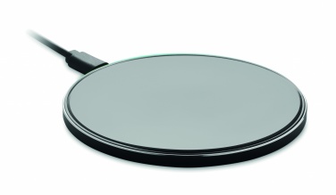 Logo trade promotional merchandise picture of: Glass wireless 10W charger