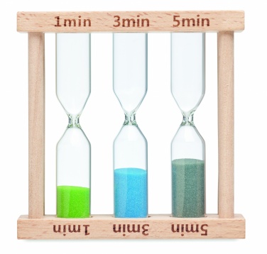 Logotrade promotional giveaway picture of: Set of 3 wooden sand timer