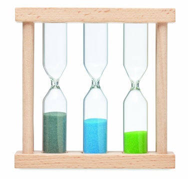 Logotrade corporate gift picture of: Set of 3 wooden sand timer