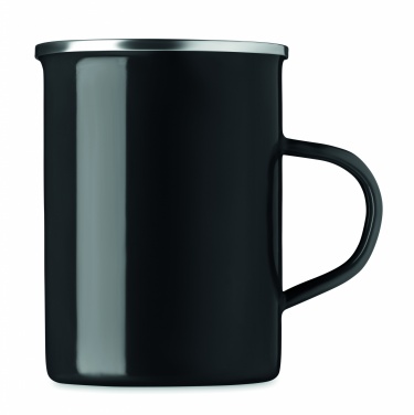 Logo trade promotional gifts image of: Metal mug with enamel layer