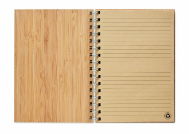 Logotrade promotional product picture of: A5 ring bound Bamboo notebook