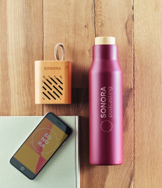 Logo trade corporate gifts image of: 3W Bamboo wireless speaker