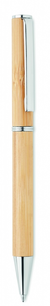 Logo trade advertising product photo of: Bamboo twist type ball pen