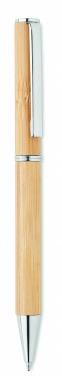 Logo trade promotional merchandise photo of: Bamboo twist type ball pen