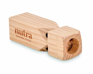 Logo trade promotional merchandise photo of: Wooden train whistle