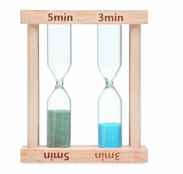 Logotrade promotional merchandise photo of: Set of 2 wooden sand timers