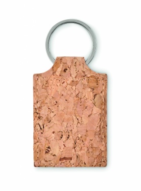 Logo trade promotional merchandise image of: Rectangular cork key ring Imatra