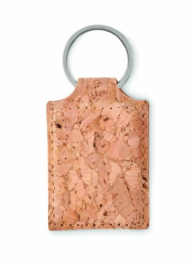 Logo trade promotional gift photo of: Rectangular cork key ring Imatra