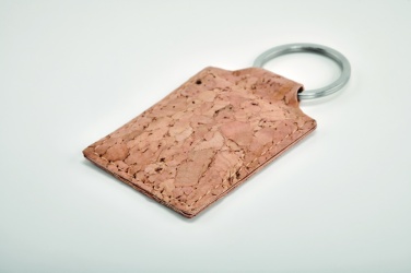 Logo trade promotional giveaway photo of: Rectangular cork key ring Imatra