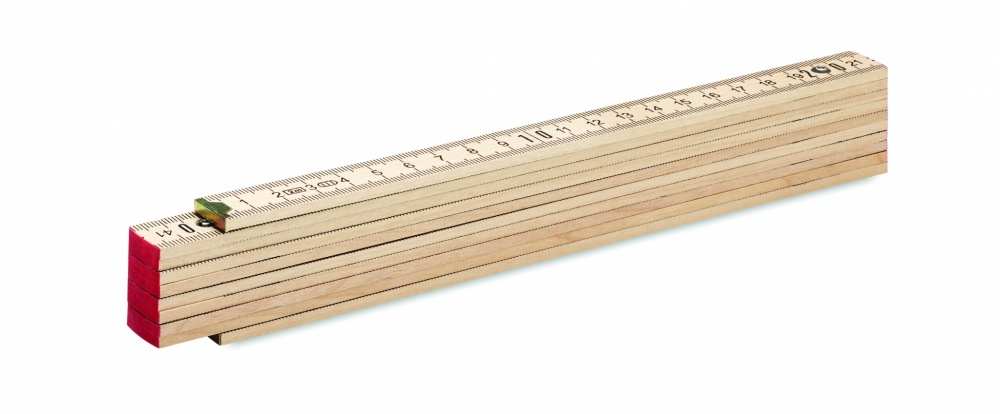 Logotrade advertising products photo of: Carpenter ruler in wood 2m